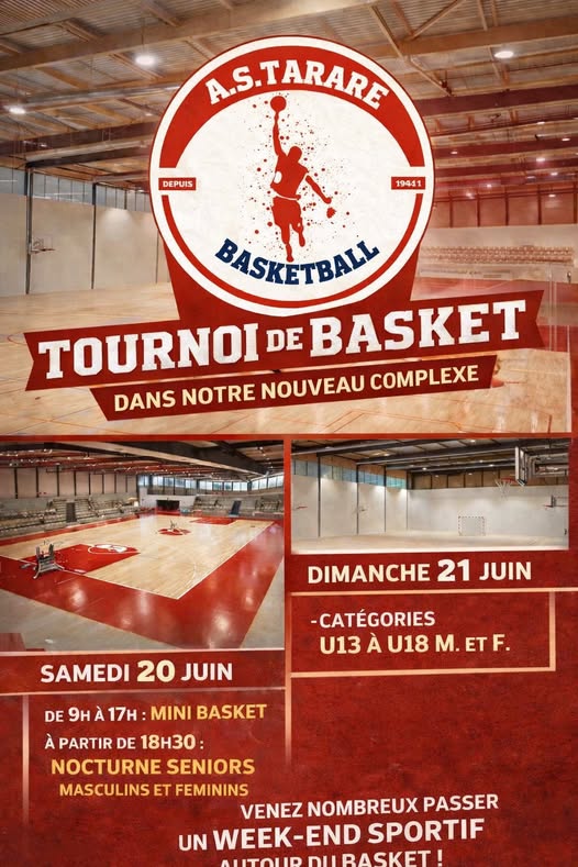 Flyer A.S Tarare Basket  Tournoi de fin de saison